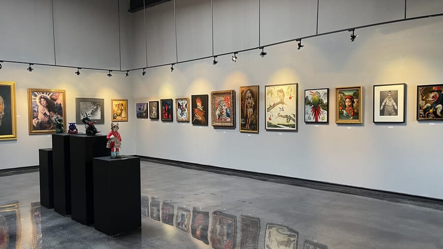 Fable-Folklore-sculptures-paintings-side