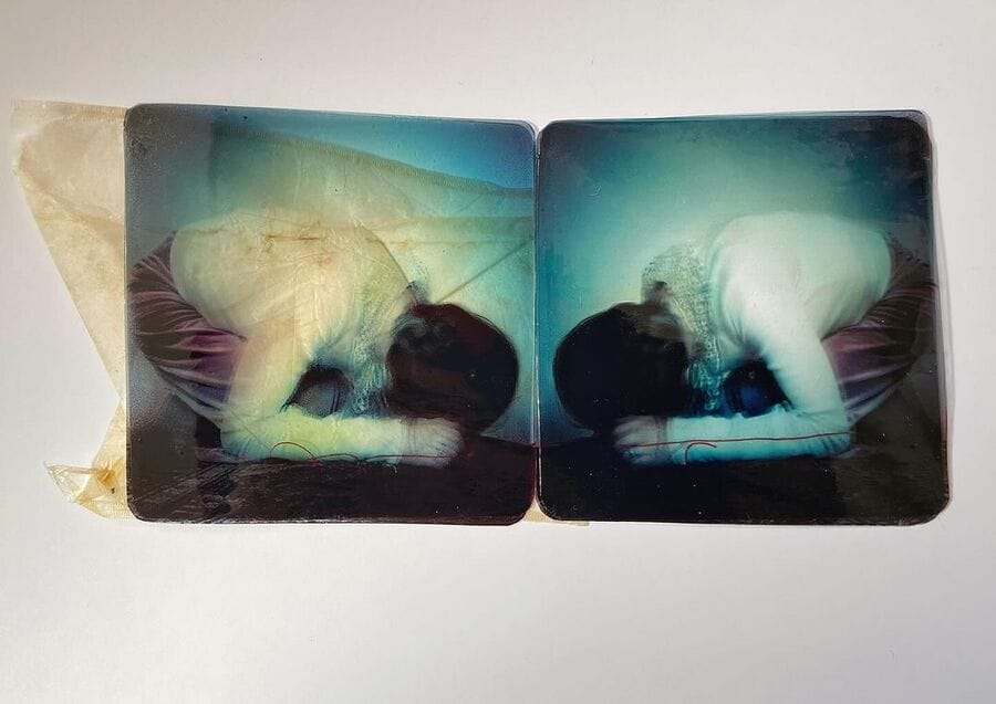 Ana Priscila Rodriguez scanned photographs of woman keeled over on the floor