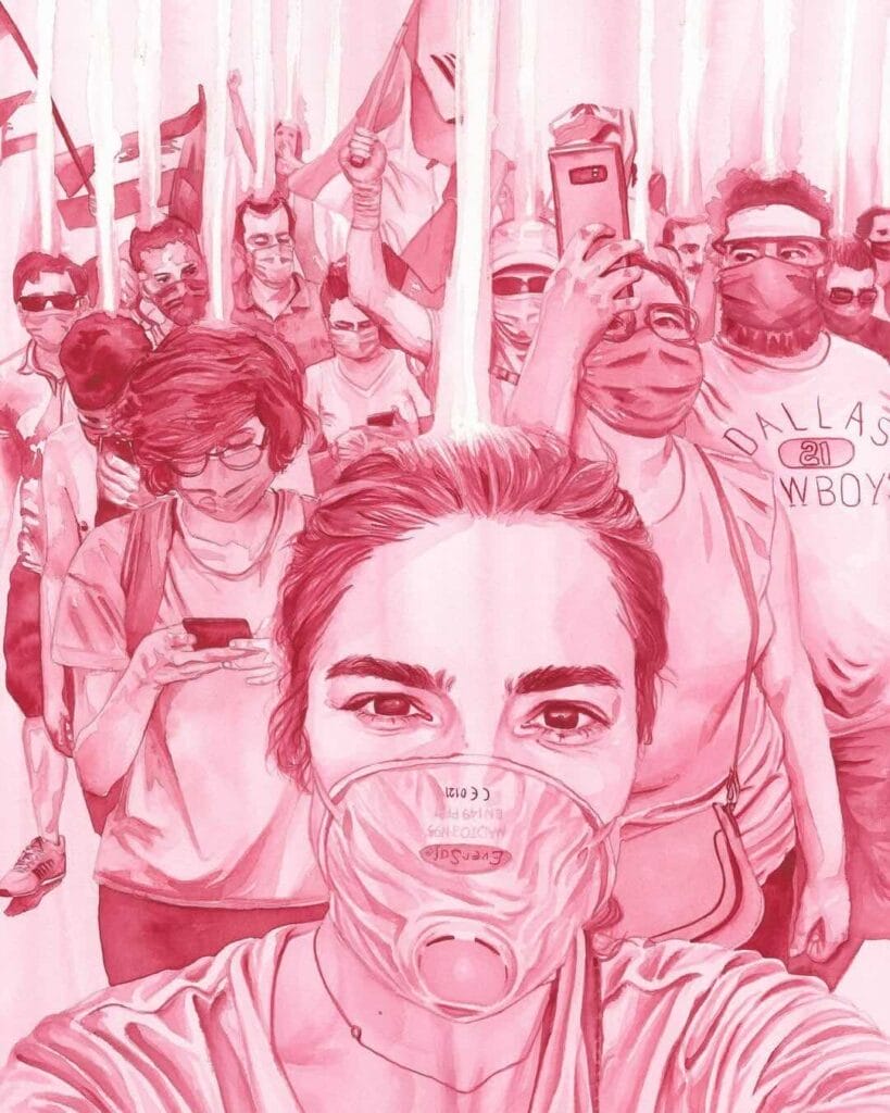 Alexandra-Jabre-Danièle-at-the-thawra