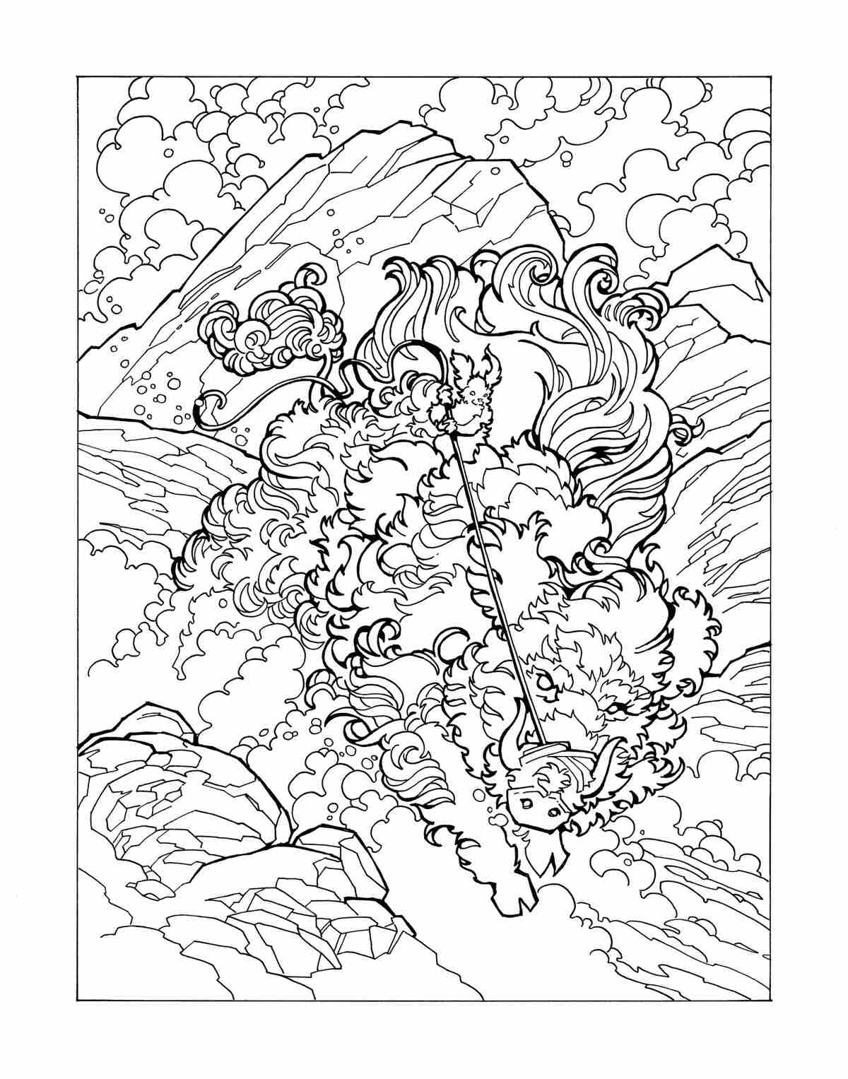 Bear-Wolf-Books-Herakles-boar-colouring-book